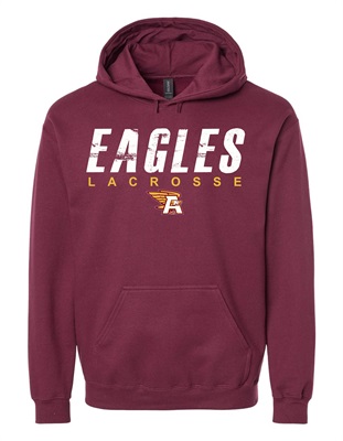 Ashley Eagles Lacrosse Logo Maroon Hoodie - Orders Due Wednesday, March 13, 2024